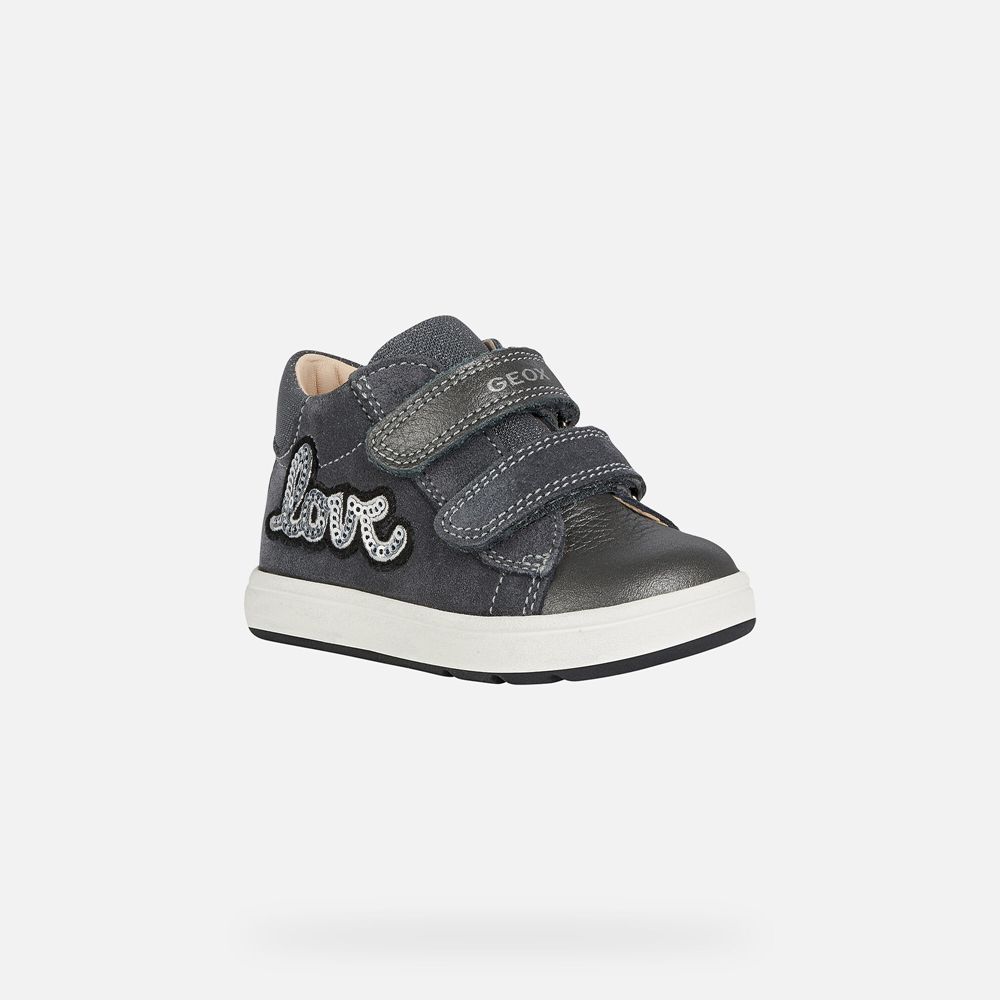 Geox Sneakers Dark Grey Biglia Girl - Geox Baby Shoes - LKJDVA031